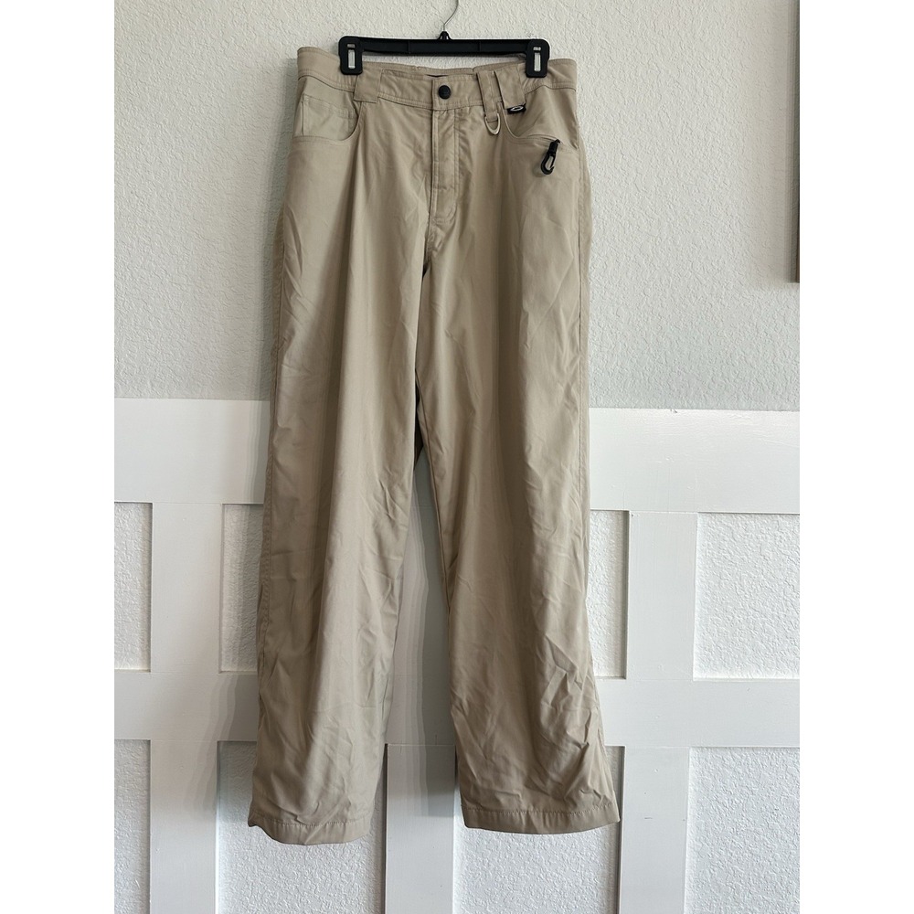 Oakley Software Vintage Mens Small Snow Cargo Pants Khaki Tan Cool Design Y2K
